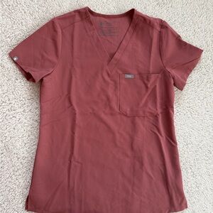 Figs Catarina scrub top Mauve